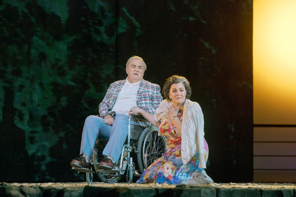 Alan Opie and Michaela Martens as Leon and Marilyn Klinghoffer in John Adams' "The Death of Klinghoffer" at the Metropolitan Opera. Photo: Ken Howard