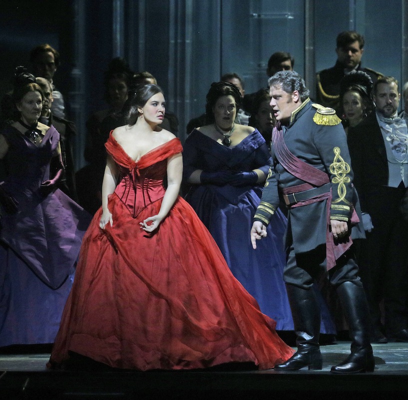 Sonia Yoncheva and Andrs Antonenko in the Metropolitan Opera production of Verdi's "Otello." Photo: Ken Howard.  