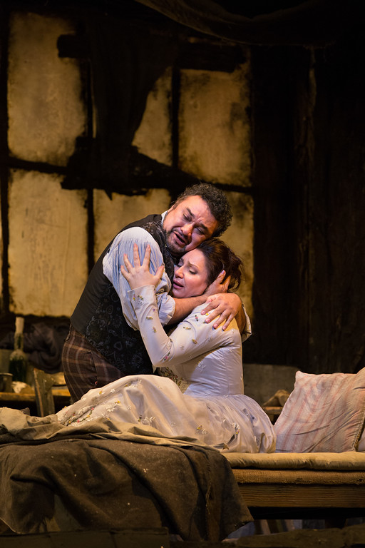 Ramon Vargas and Barbara Frittoli in the Metropolitan Opera production of Puccini's "La Boheme." Photo: Marty Sohl
