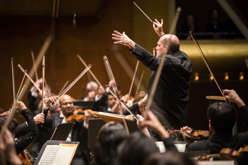 Jaap van Zweden conducted the New York Philharmonic THursady night at David Geffen Hall. Photo: Chris Lee