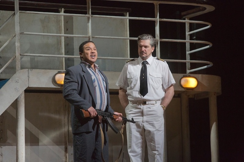 Aubrey Allicock as Mamoud and Paulo Szot as the Captain in "The Death of Klinghoffer." Photo: Ken Howard