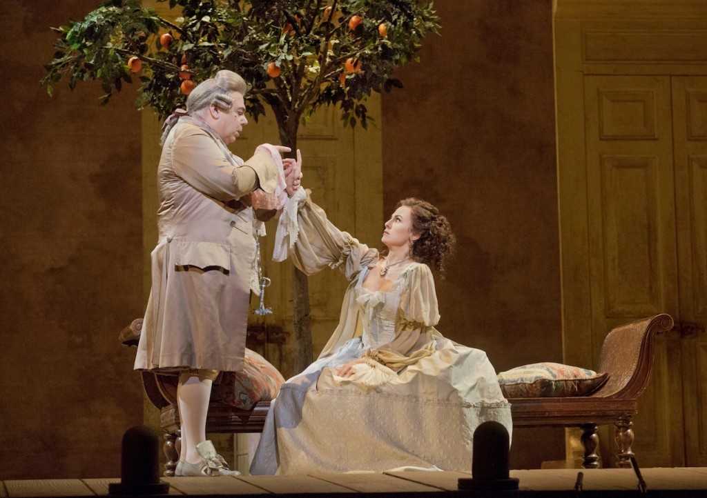 Isabel Leonard and Maurizio Muraro in Rossini’s “Il Barbiere di Siviglia” at the Metropolitan Opera.  Photo: Ken Howard