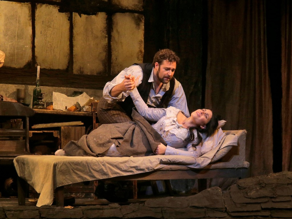 Sonya Yoncheva (here with Bryan Hymel) in Puccini's "La Boheme" at the Metropolitan Opera. Photo: Ken Howard