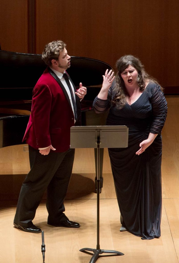 Nicholas Pallesen and Angela Meade performed at the George London Foundation concert Sunday at the Morgan Library. Photo: Jennifer Taylor