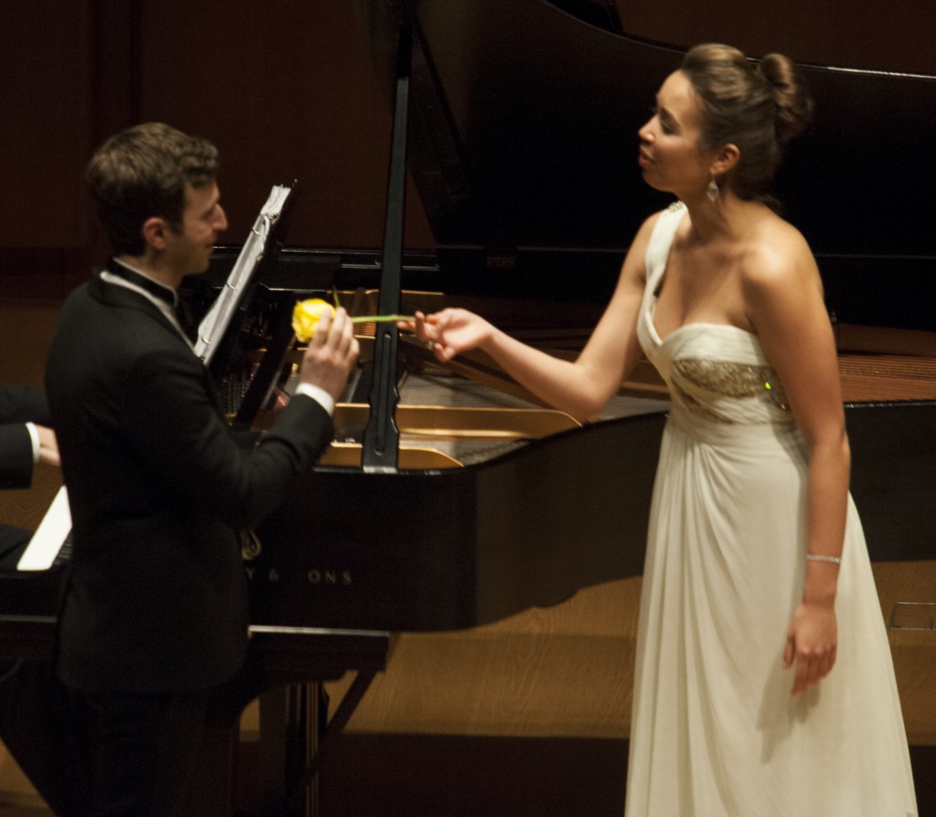Anthony Roth Costanzo and Nadine Sierra at their George London Foundation recital on Sunday. Photo: Shawn Ehlers
