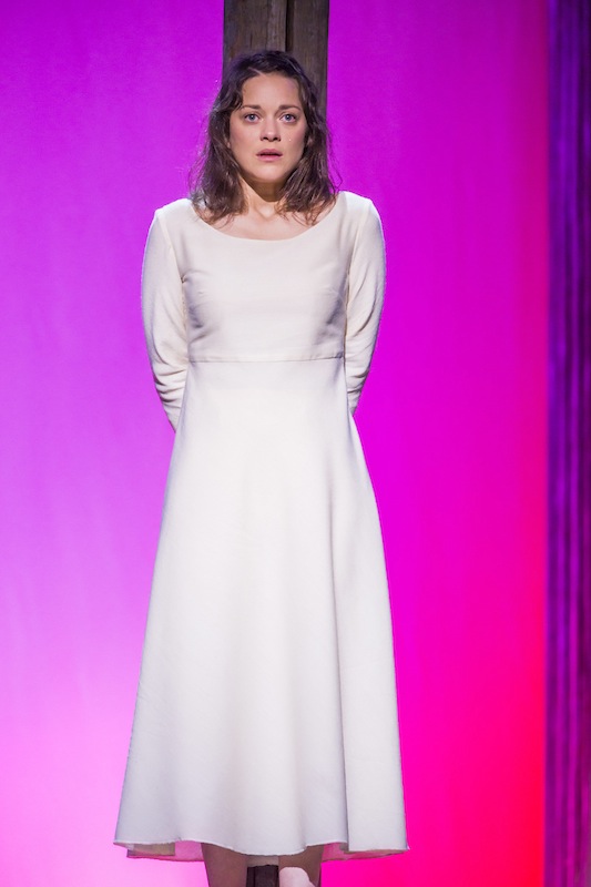 Marion Cotillard in the title role of Honegger's "Jeanne d’Arc au Bûcher" presented Wednesday night by the New York Philharmonic. Photo: Chris Lee