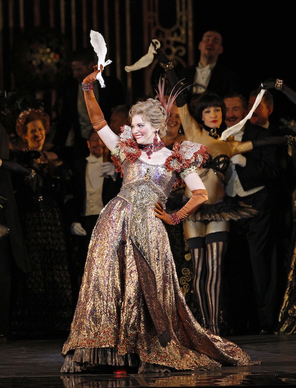 Mireille Asselin sang the role of Adele in Johann Strauss Jr.'s "Die Fledermaus" Friday night at the Metropolitan Opera. Photo: Marty Sohl