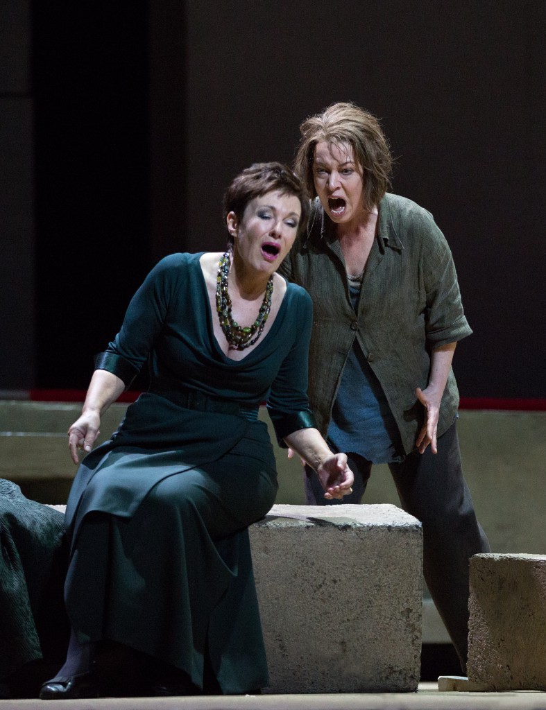Waltraud Meier and Nina Stemme in Strauss's "Elektra" at the Metropolitan Opera. Photo: Marty Sohl