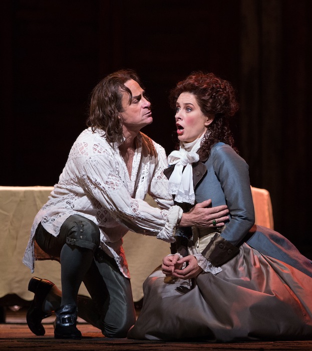 Malin Bystrom as Donna Anna? and Simon Keenlyside in the title role of Mozart's "Don Giovanni" Tuesday night at the Metropolitan Opera. Photo: Marty Sohl