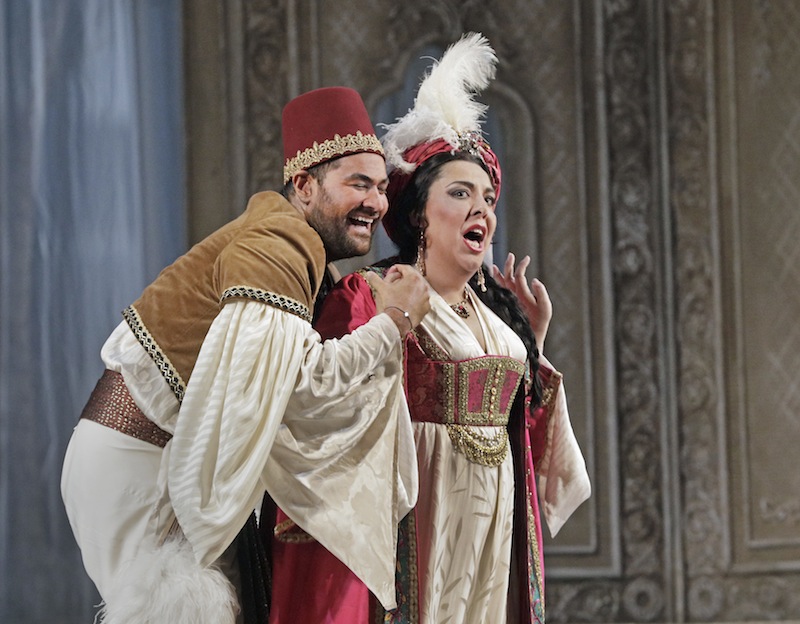 Ilda Abdrazakov and Marianna Pizzolatto in Rossini's "L’Italiana in Algeri" at the Metropolitan Opera. Photo: Ken Howard