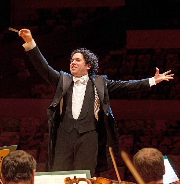 Gustavo Dudamel conducted the Simon Bolivar Symphony Orchestra Friday night at Carnegie Hall. 