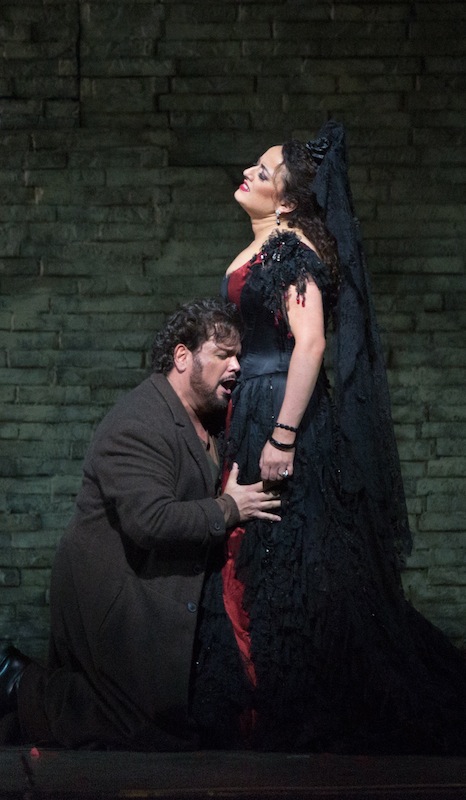 Clementine Margaine and Rafael Davila starred in Bizet's "Carmen" Thursday night at the Metropolitan Opera. Photo: Marty Sohl