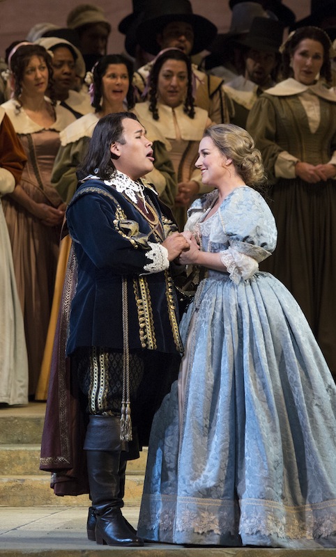 Javier Camarena and Diana Damrau in the Metropolitan Opera production of Bellini's "I Puritani." Photo" Marty Sohl 