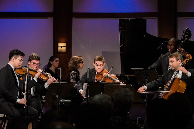The Chamber Music Society of Lincoln Center performed Sergei Lyapunov's Sextet Thursday night at the Rose Studio. Photo: Karli Cadel