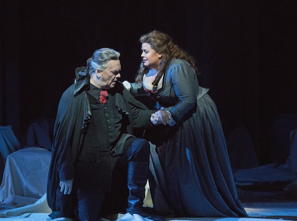 Micahel Volle and Amber Wagner in Wagner's "Der fliegende Holländer" at the Metropolitan Opera. Photo: Richard Termine