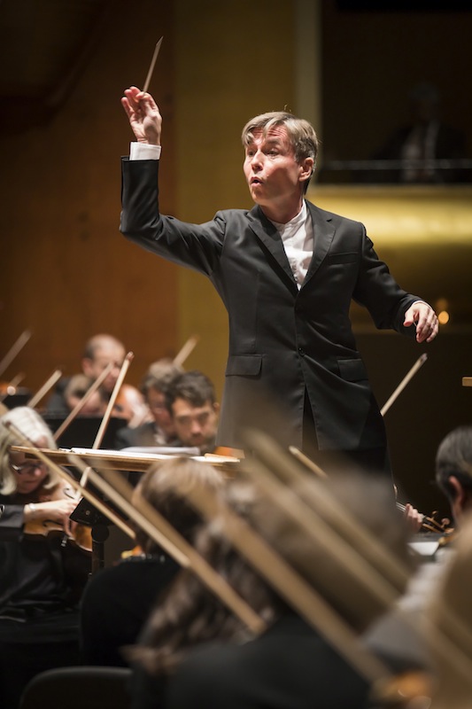 Esa-Pekka Salonen conducted the New York Philharmonic Thursday night at David Geffen Hall. Photo: Chris Lee