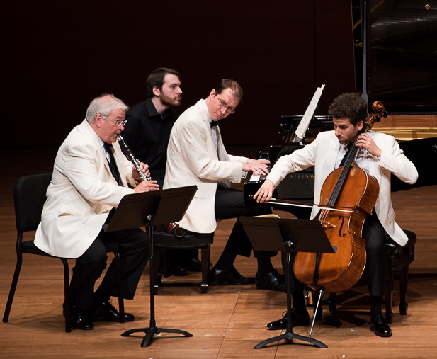 David Shifrin, Gilles Vonsattel and Nicholas Canellakis performed Beethoven's Clarinet Trio Sunday night for the Chamber Music Society of Lincoln Center. Photo: Cherylynn Tsushima