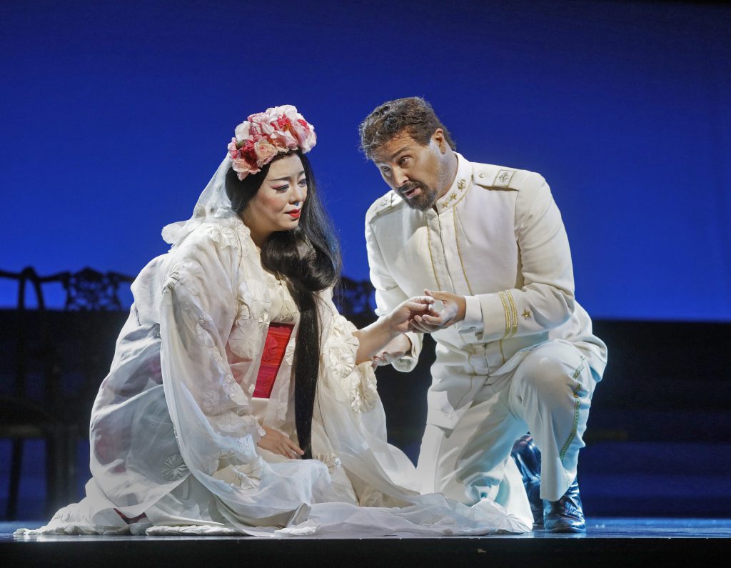 Hui He and Roberto Aronica in Puccini's "Madama Butterfly" at the Metropolitan Opera. Photo: Ken Howard