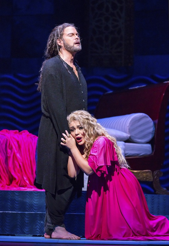 Gerald Finley as Athanaeel and Ailyn Perez in the title role of Massenet's "Thaïs" at the Metropolitan Opera. Photo: Chris Lee