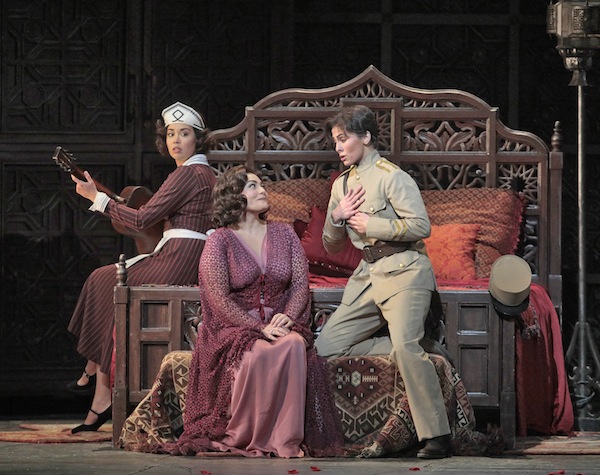 Nadine Sierra, Ailyn Pérez and Isabel in Mozart's "Le Nozze di Figaro" at the Metropolitan Opera. Photo: Ken Howard / Metropolitan Opera