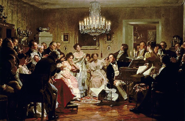 "A Schubert Evening in a VIenna Salon" by Julius Schmid.