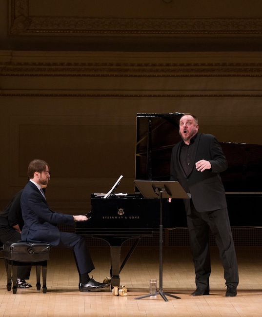 Matthias Goerne and Daniil Trifonov performed Tuesday night at Carnegie Hall. Photo: Richard Termine