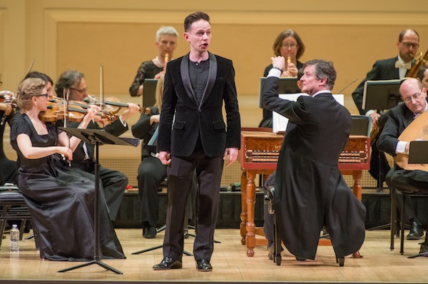 Iestyn Davies sang the title role in Handel's "Rinaldo" with Harry Bicket and the English Concert Sunday afternoon at Carnegie Hall. File photo: Stephanie Berger