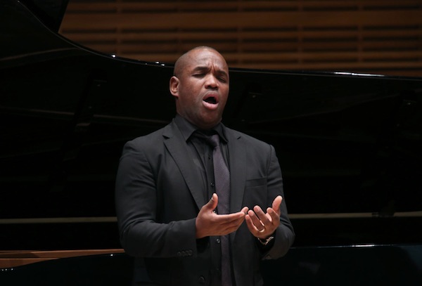 Tenor Lawrence Brownlee performed song cycles by Schumann and Tyshawn Storey Tuesday night at Zankel Hall. Photo: Steve J. Sherman