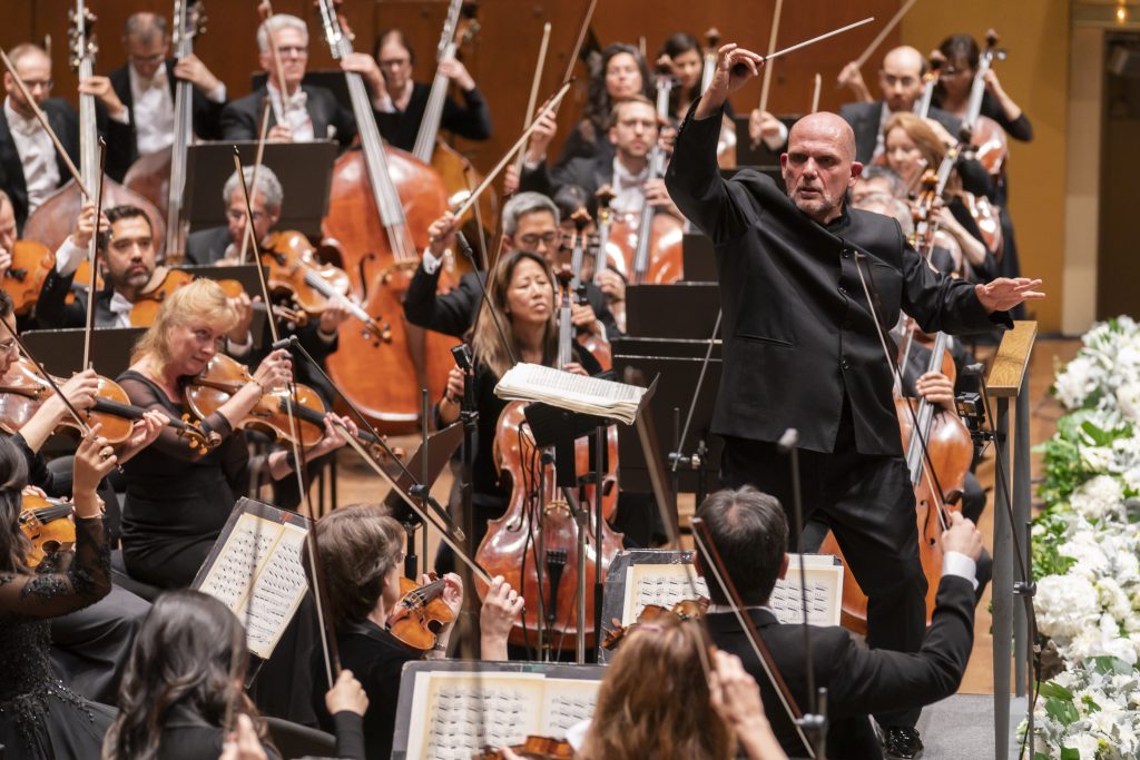 Jaap van Zweden conducted the New York Philharmonic in his inaiugural program as music director of the orchestra. Photo: Chris Lee