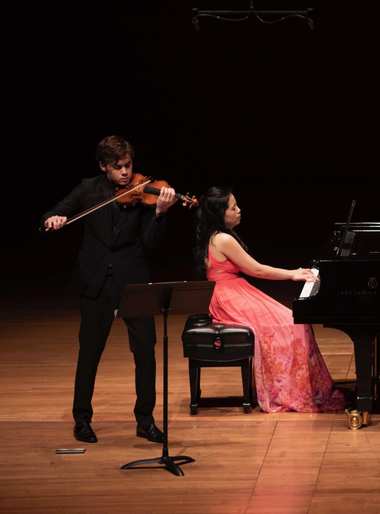 Benjamin Beilman and Gloria Chien performed Liszt in the season-opening concert by the Chamber Music Society of Lincoln Center Tuesday night. Photo: Tristan Cook.