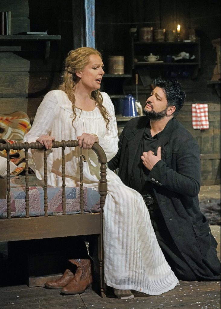 Eva-Maria Westbroek and Yusif Eyvazov in the Metropolitan Opera production of Puccini's "La Fanciulla del West" Photo: Ken Howard 