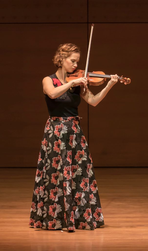 Hilary Hahn performed music of Bach Tuesday night at Alice Tully Hall. Photo: Kevin Yatarola