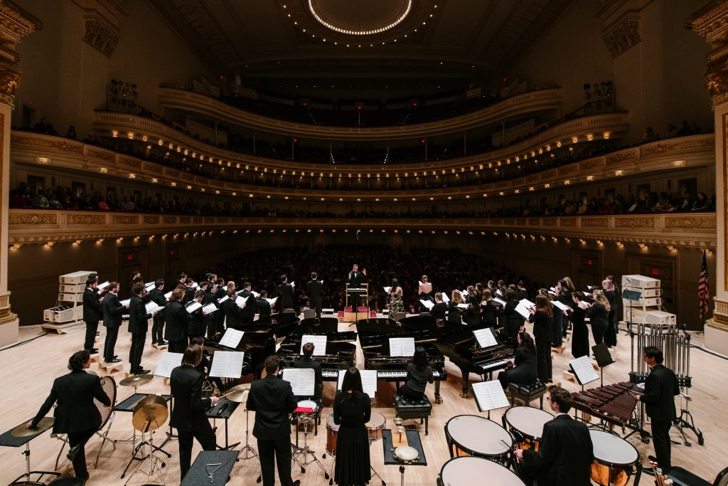Oberlin College Choir and Orchestra join forces on Stravinsky's "Les Noces" Saturday at Carnegie Hall. Photo: Fadi Kheir/Oberlin Conservatory