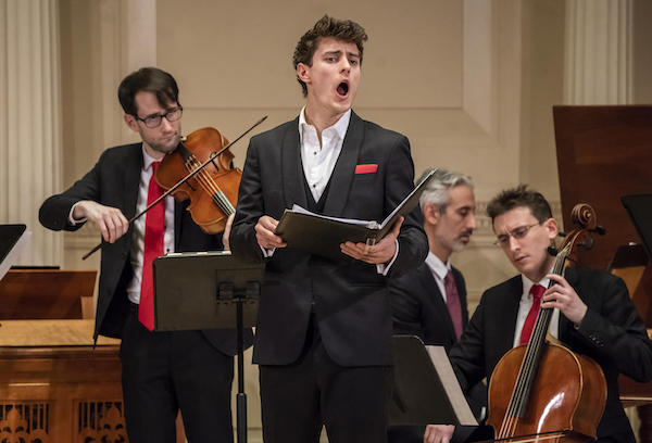 Jake Jozef Orlinski performed with New York Baroque at Weill Recital Hall Thursday night. Photo: Stephanie Berger.