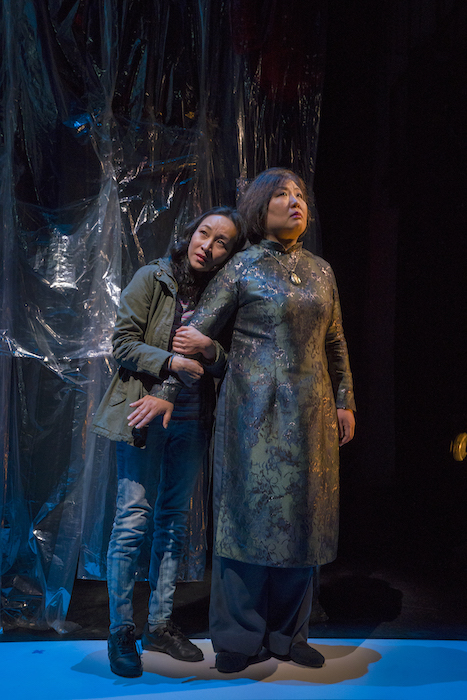 Fang-Tao Jiang (left) and Guang Yang in Huang Ruo's opera "Bound" at Baruch Performing Arts Center. Photo: Richard Termine