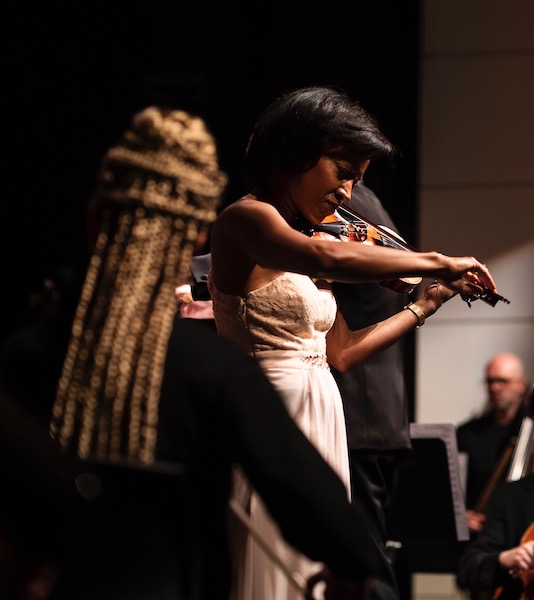 Kelly Hall-Tompkins performed Florence Price';s Violin Concerto No. 2 with Urban Playground Chamber Orchestra Wednesday night at xxx. Photo: Richard Burrowes 