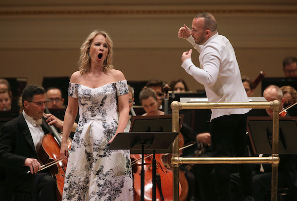 Elina Garanca performed Mahler's "Ruckert-Lieder" with Yannick Nézet-Séguin and the Met Orchestra Friday night at Carnegie Hall. Photo: Steve J. Sherman