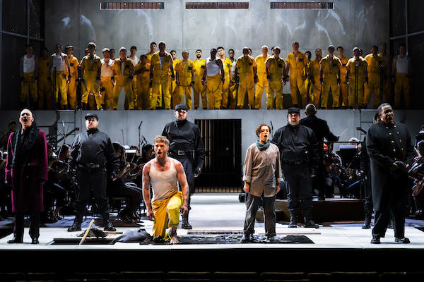 The New York Philharmonic presented the world premiere of David Lang's "prisoner of the state" Thursday night at David Geffen Hall. Photo: Chris Lee